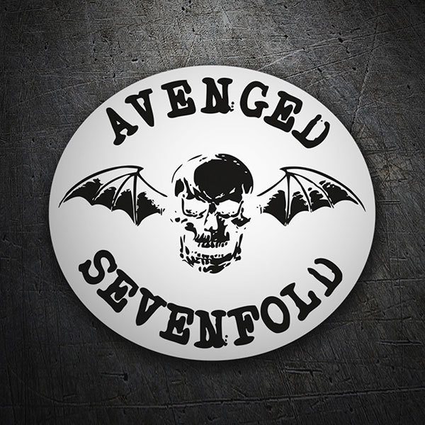 Adesivi per Auto e Moto: Avenged Sevenfold con Calavera e Ali di Pipistrell