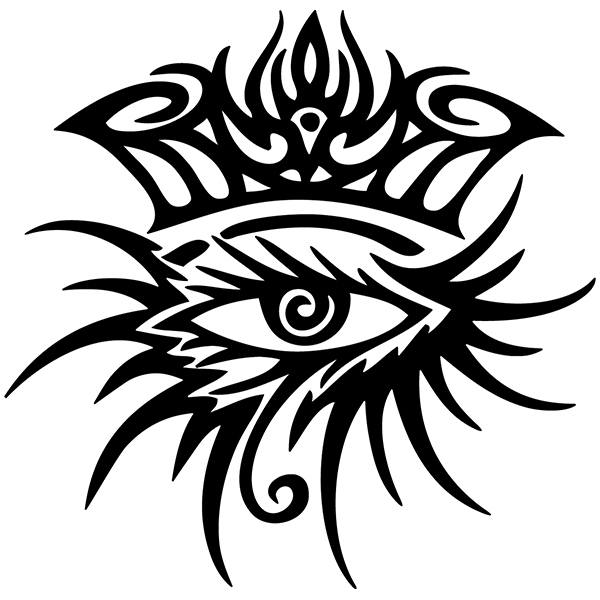 Adesivi per Auto e Moto: Ojo Estilizado con Detalles Abstractos
