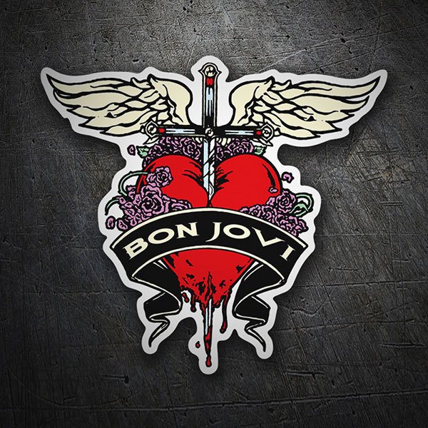 Cuore sanguinante con spada alata - Bon Jovi 0