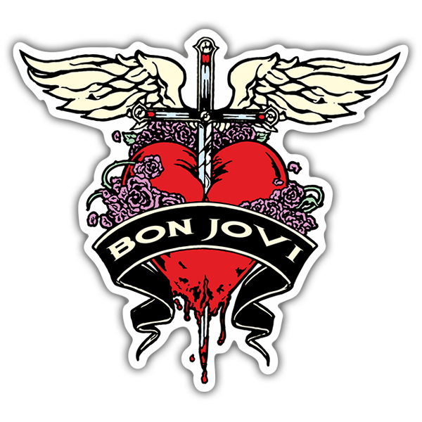 Adesivi per Auto e Moto: Bon Jovi Cuore
