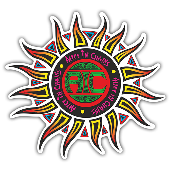 Adesivi per Auto e Moto: Logo di Alice In Chains con Raggi