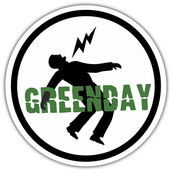 Adesivi per Auto e Moto: Silhouette di Persona Cadente con GREENDAY