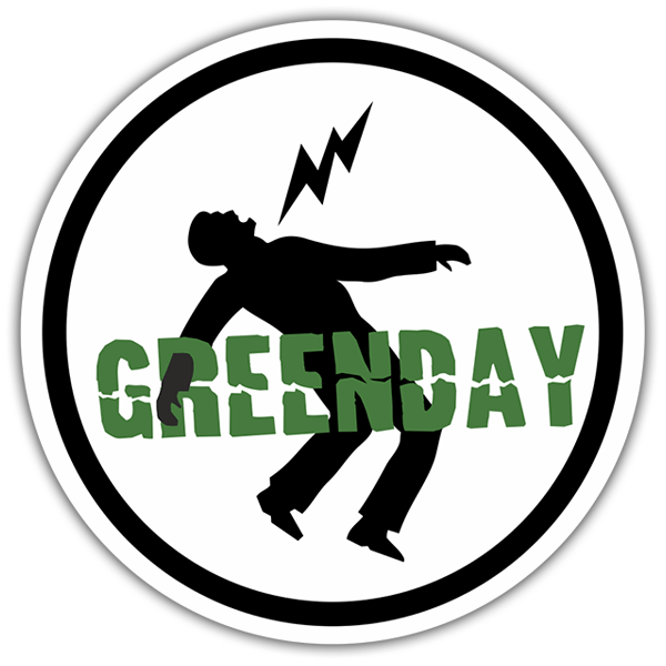 Adesivi per Auto e Moto: Silhouette di Persona Cadente con GREENDAY
