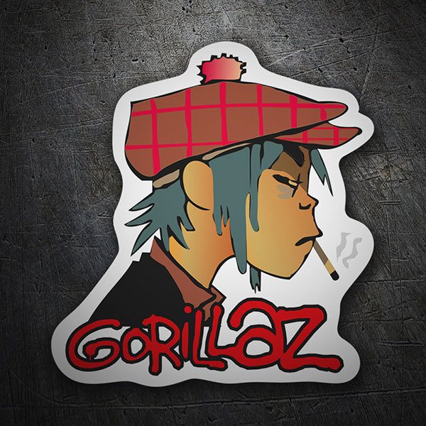 Adesivi per Auto e Moto: Gorillaz 2-D Berretto