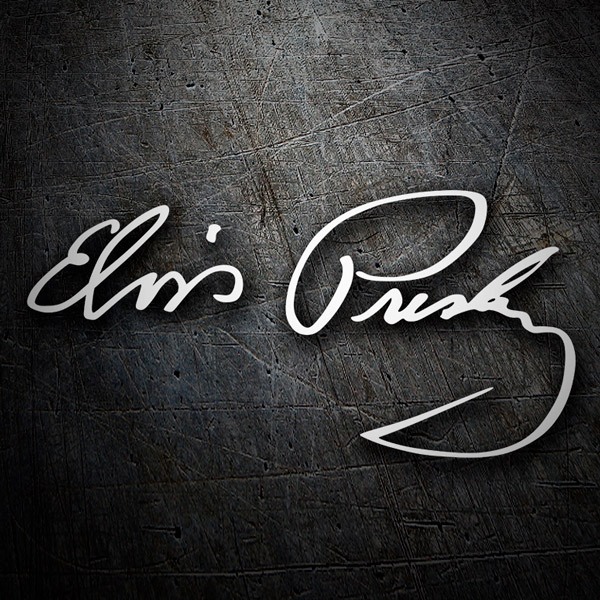 Adesivi per Auto e Moto: Autografo Elvis Presley in Calligrafia Elegante