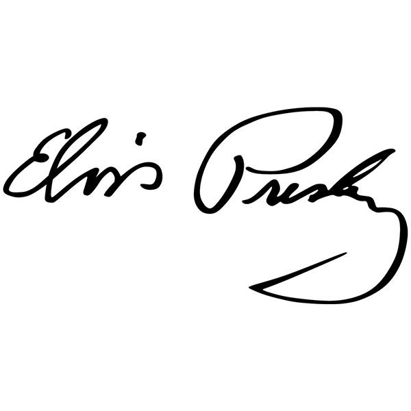 Adesivi per Auto e Moto: Autografo Elvis Presley in Calligrafia Elegante