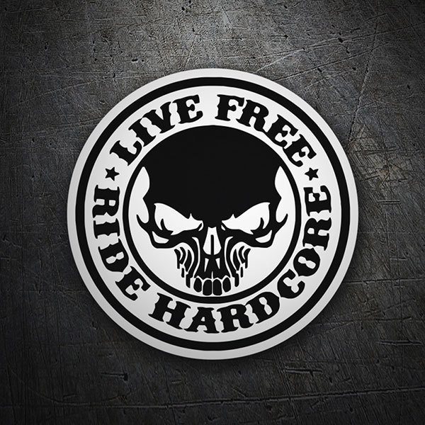 Teschio con Testo Live Free Ride Hardcore 1/1