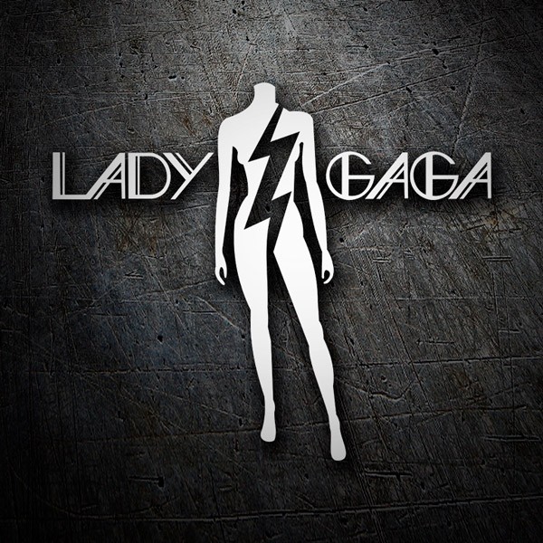 Silhouette di Lady Gaga con fulmine 1/1