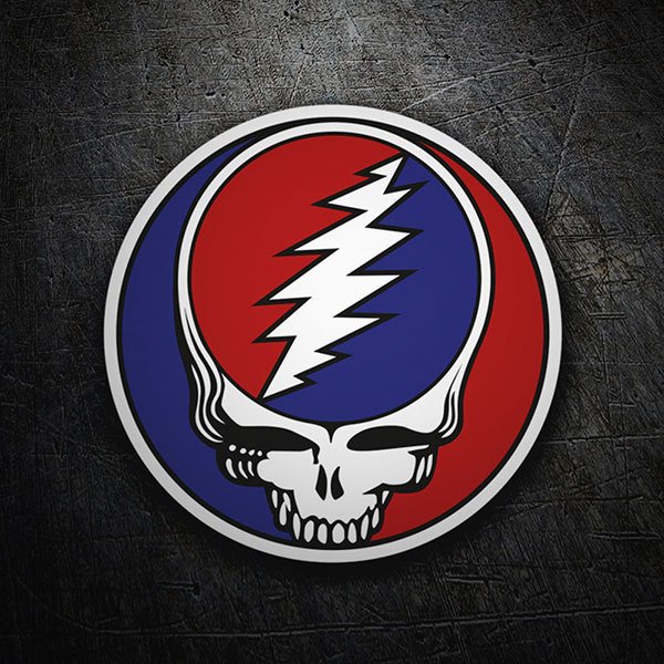 Adesivi per Auto e Moto: Grateful Dead con Calavera Estilizzata