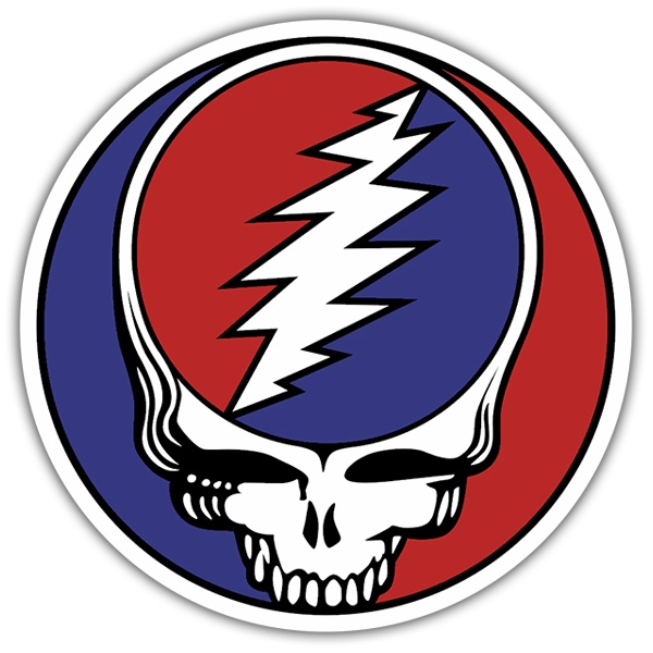 Adesivi per Auto e Moto: Grateful Dead con Calavera Estilizzata