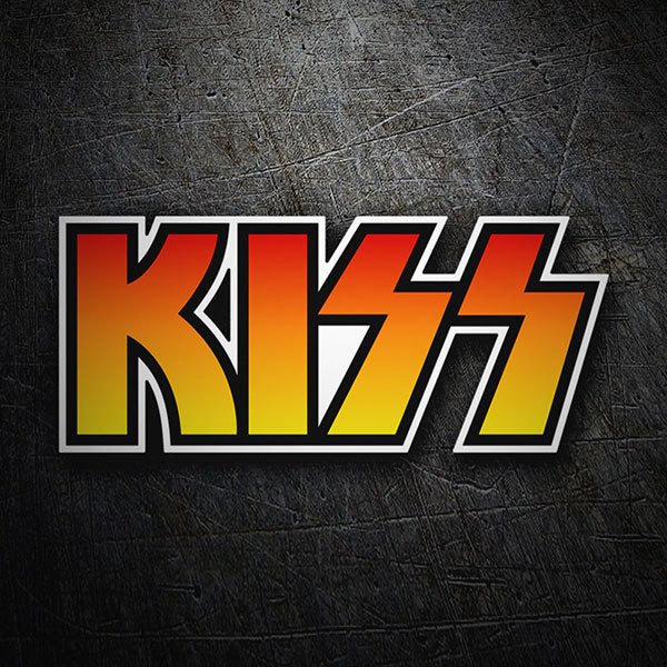 Adesivi per Auto e Moto: Kiss Logo Colore 1