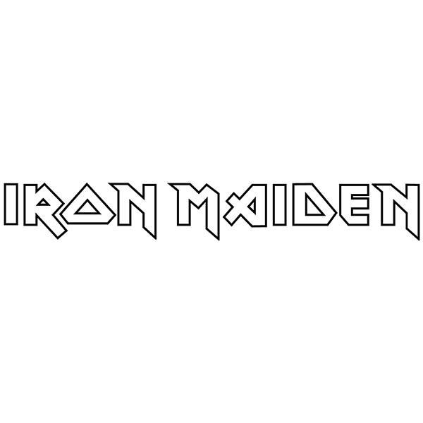 Adesivi per Auto e Moto: Logo Iron Maiden in Testo Piatto