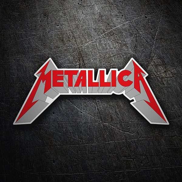Adesivi per Auto e Moto: Logotipo Metallica con Lettere Angolari