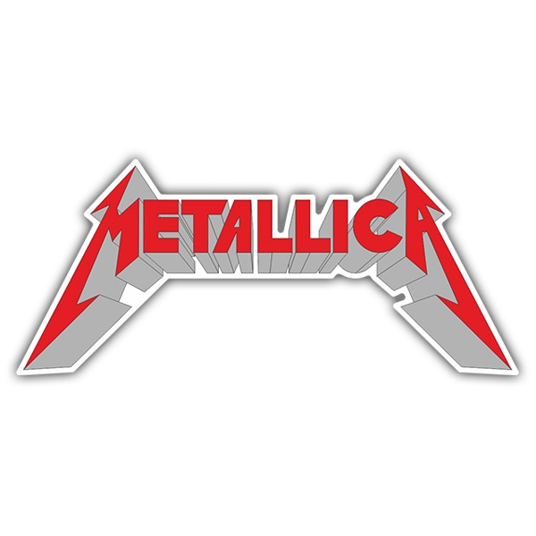 Adesivi per Auto e Moto: Logotipo Metallica con Lettere Angolari
