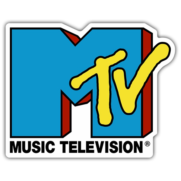 Adesivi per Auto e Moto: MTV blu