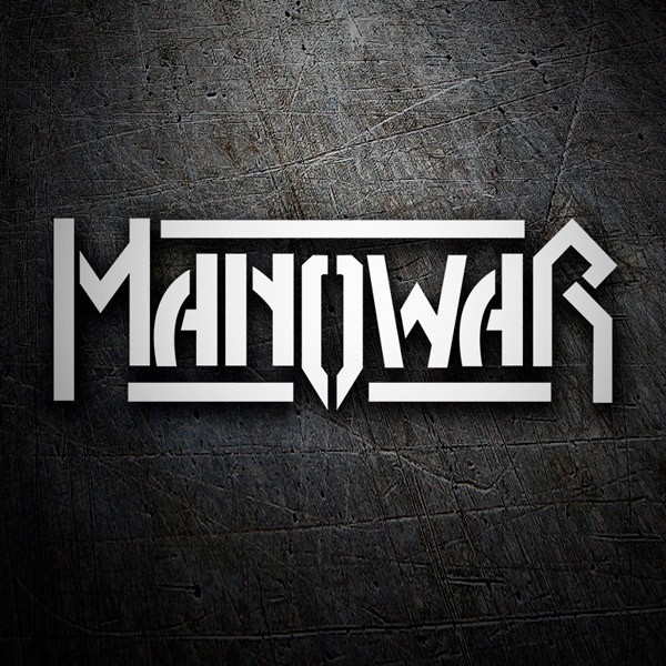 Adesivi per Auto e Moto: Logo Manowar con Lettere Stilizzate
