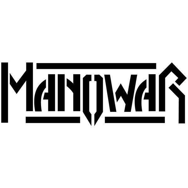 Adesivi per Auto e Moto: Logo Manowar con Lettere Stilizzate