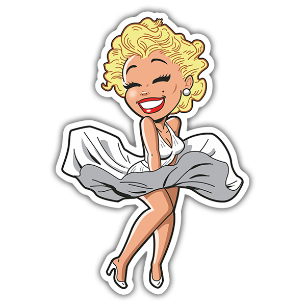 Adesivi per Auto e Moto: Marilyn Monroe Cartoon 0