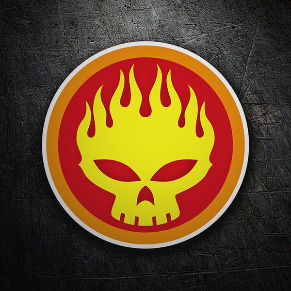 Adesivi per Auto e Moto: Teschio in Fiamme The Offspring