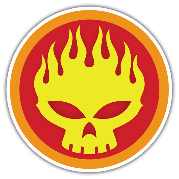 Adesivi per Auto e Moto: Teschio in Fiamme The Offspring