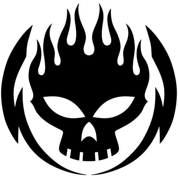 Adesivi per Auto e Moto: Teschio in Fiamme - Logo Offspring