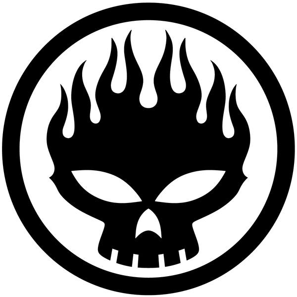 Adesivi per Auto e Moto: The Offspring teschio in fiamme