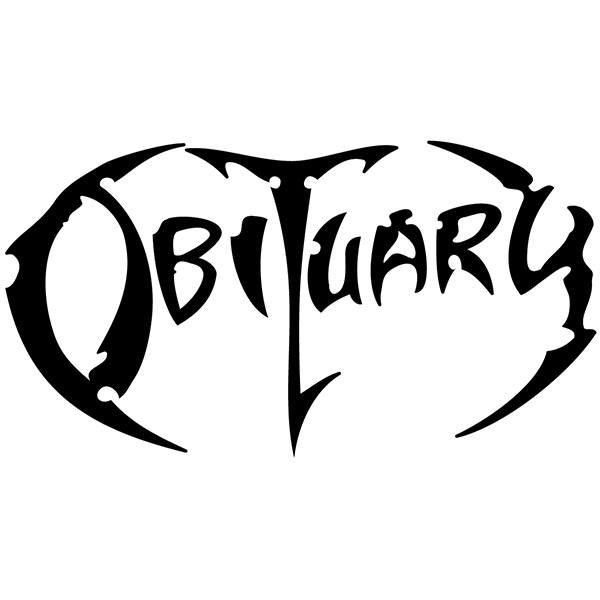 Adesivi per Auto e Moto: OBITUARY con Tipografia Gotica