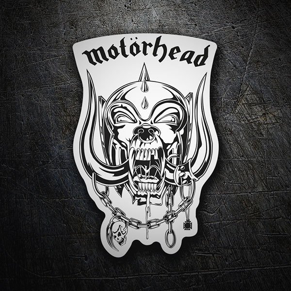 Adesivi per Auto e Moto: Motörhead - Snaggletooth Bianco