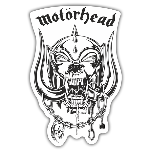 Adesivi per Auto e Moto: Motörhead - Snaggletooth Bianco 0