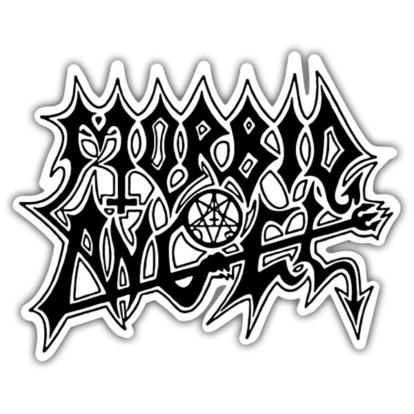 Adesivi per Auto e Moto: Morbid Angel Nero con Tipografia Distorsionata
