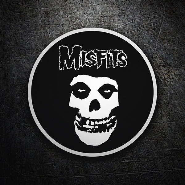 Adesivi per Auto e Moto: Calavera con Testo Misfits