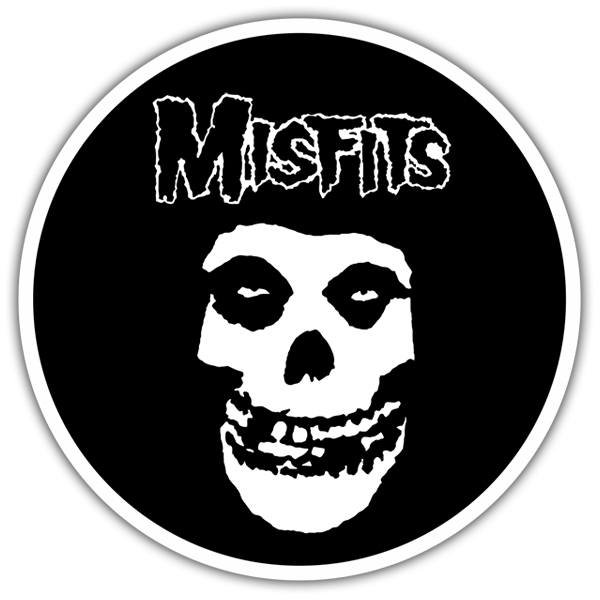Adesivi per Auto e Moto: Calavera con Testo Misfits