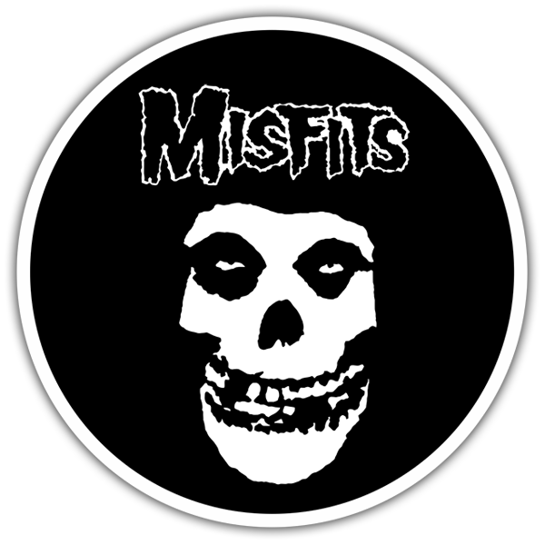 Adesivi per Auto e Moto: Calavera con Testo Misfits