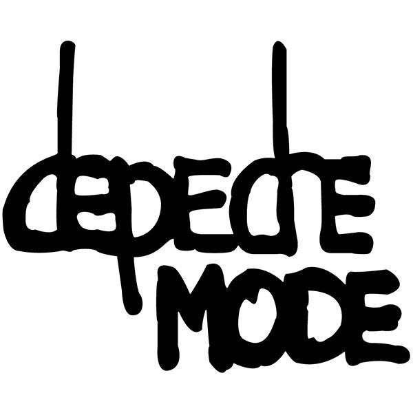 Adesivi per Auto e Moto: Depeche Mode in Stile Grafico Retro