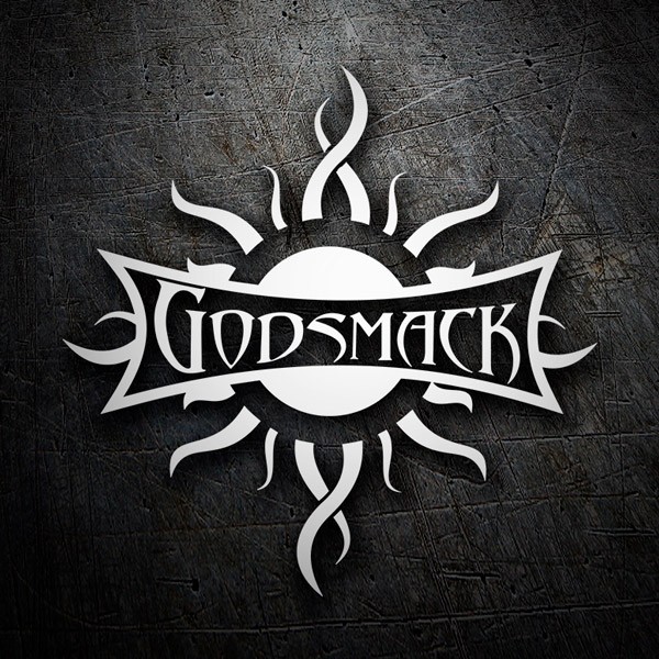 Adesivi per Auto e Moto: Logo Godsmack con Efecto Circular e Raggi