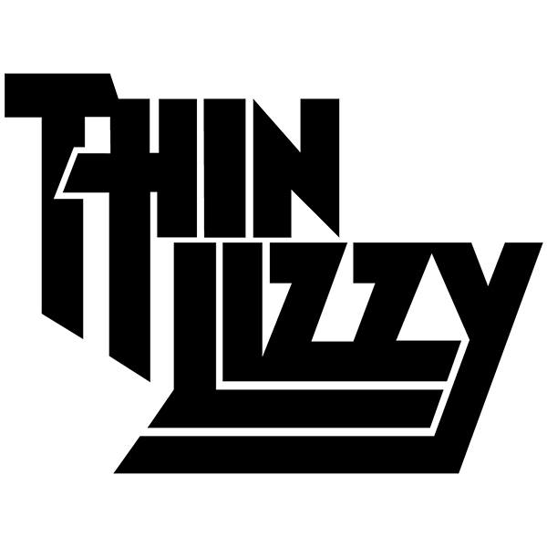 Adesivi per Auto e Moto: Thin Lizzy con Testo Stilizzato in Due Parole