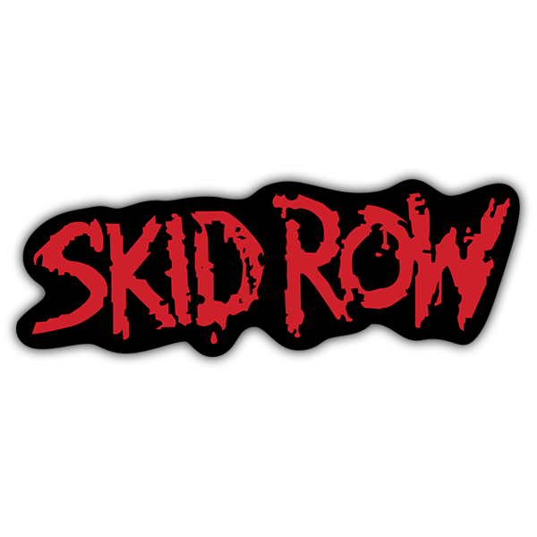 Adesivi per Auto e Moto: SKID ROW in Testo Irregolare Rosso