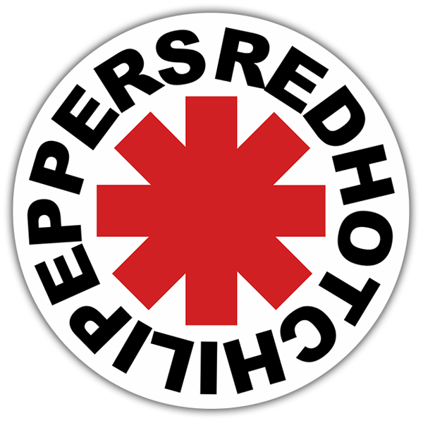 Adesivi per Auto e Moto: Red Hot Chili Peppers White