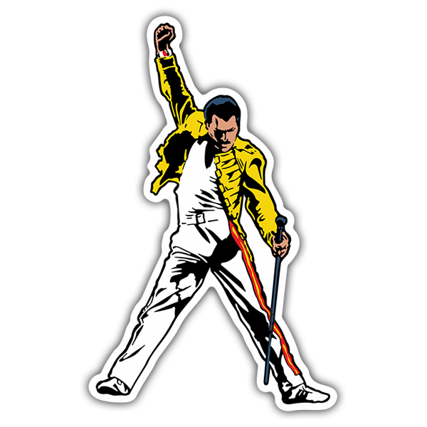 Adesivi per Auto e Moto: Freddie Mercury con giacca gialla