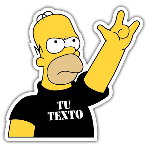 Adesivi per Auto e Moto: Rock & Roll Homer Personalizzato