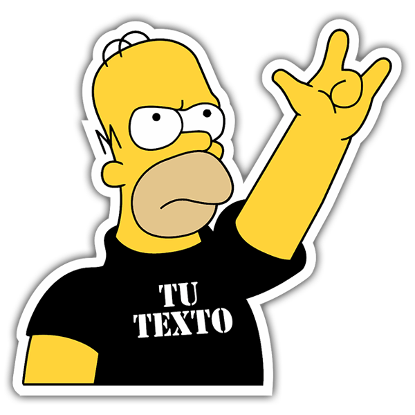 Adesivi per Auto e Moto: Rock & Roll Homer Personalizzato