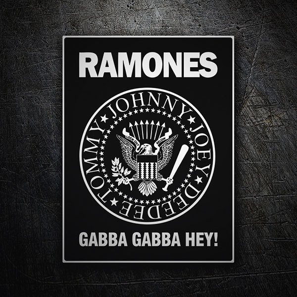 Adesivi per Auto e Moto: Ramones Gabba Gabba Hey!