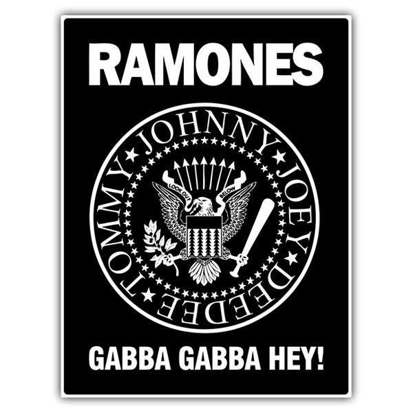 Adesivi per Auto e Moto: Ramones Gabba Gabba Hey!