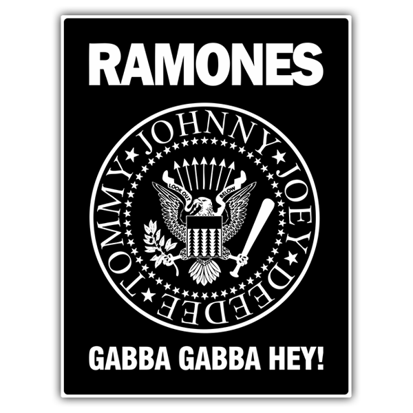 Adesivi per Auto e Moto: Ramones Gabba Gabba Hey! 0