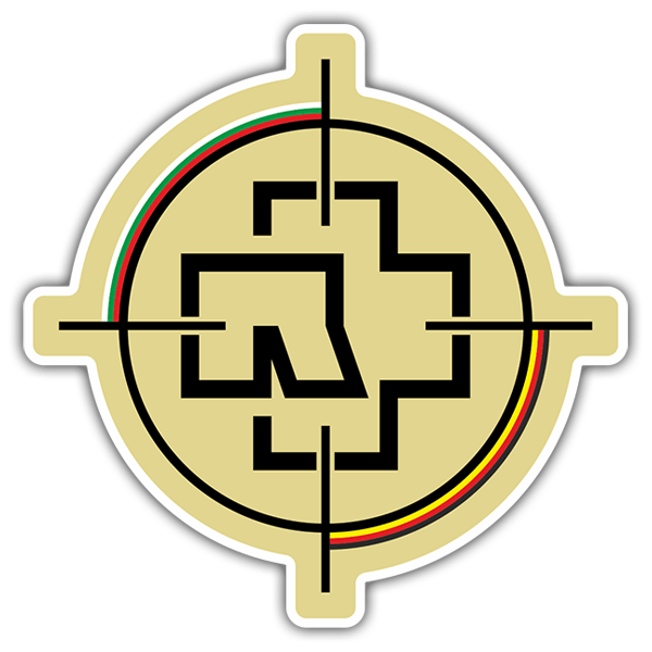 Adesivi per Auto e Moto: Rammstein puntamento con Cruz Abstracta