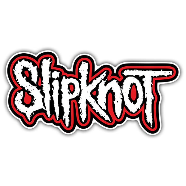 Adesivi per Auto e Moto: Slipknot con Tipografia Irregolare e Usurata