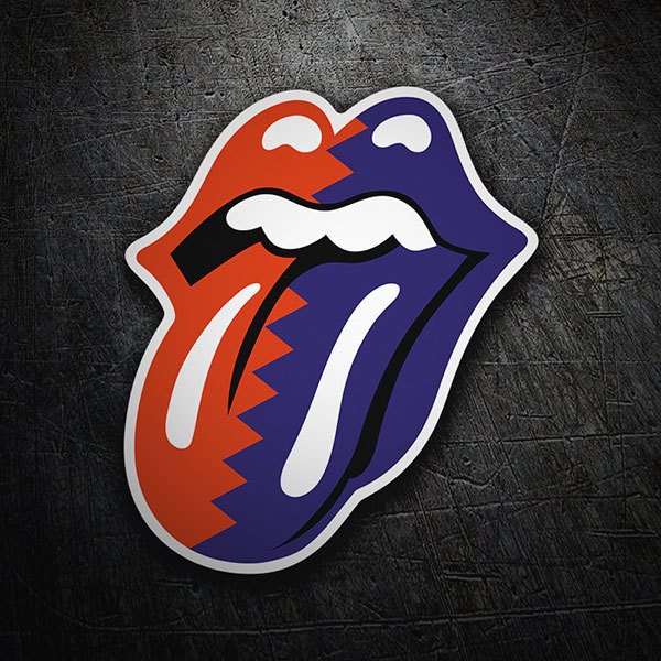 Adesivi per Auto e Moto: The Rolling Stones Lingua a due colori