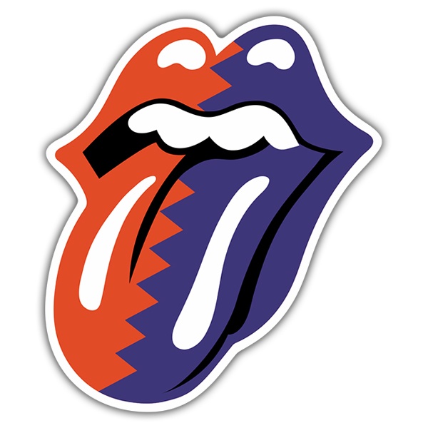 Adesivi per Auto e Moto: The Rolling Stones Lingua a due colori