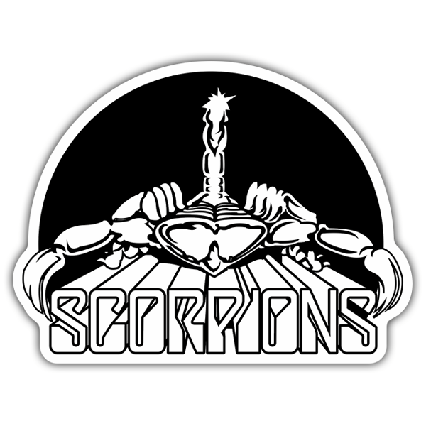 Adesivi per Auto e Moto: Logo Scorpions con scorpione e tridente