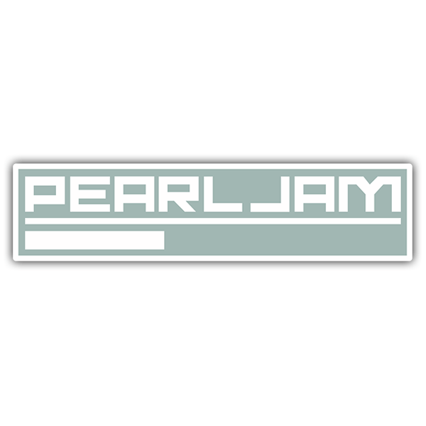 Adesivi per Auto e Moto: Logo Pearl Jam con Linea Inferiore